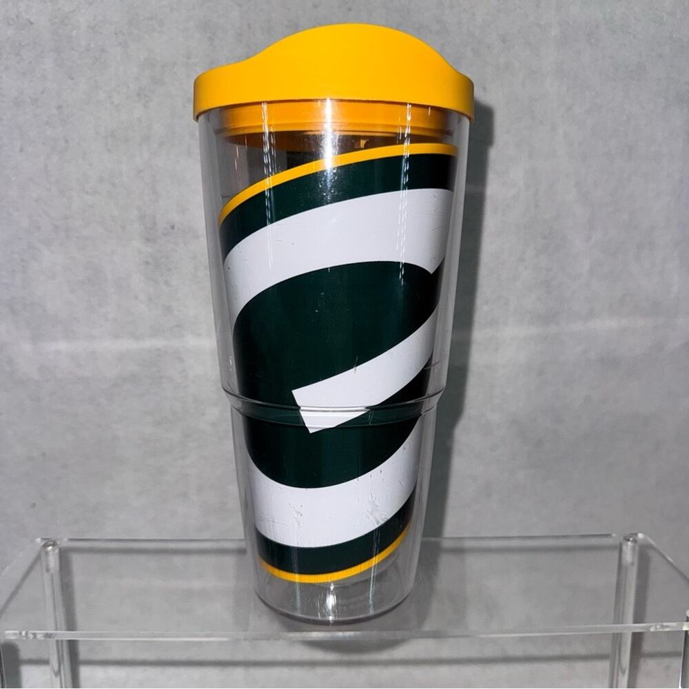 EUC Green Bay Packets NFL Tervis 24oz Double Wall Insulated Tumbler with Lid
